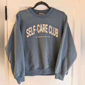 Printed Self Care Club Sweatshirt